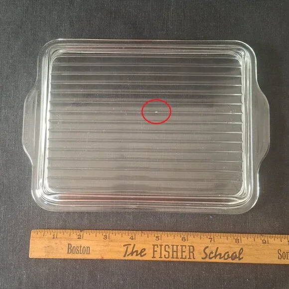 Pyrex 503-C Refrigerator Dish Clear Glass Replacement Lid Only All-Over Rib Top - Picture 2 of 6